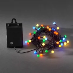 Bunte Außen-Lichterkette LED 40-flg. RGB, Batterie