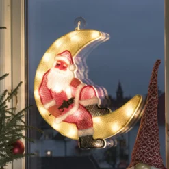 LED-Fensterbild Weihnachtsmann Im Mond -Heimbeleuchtung 5524848 2