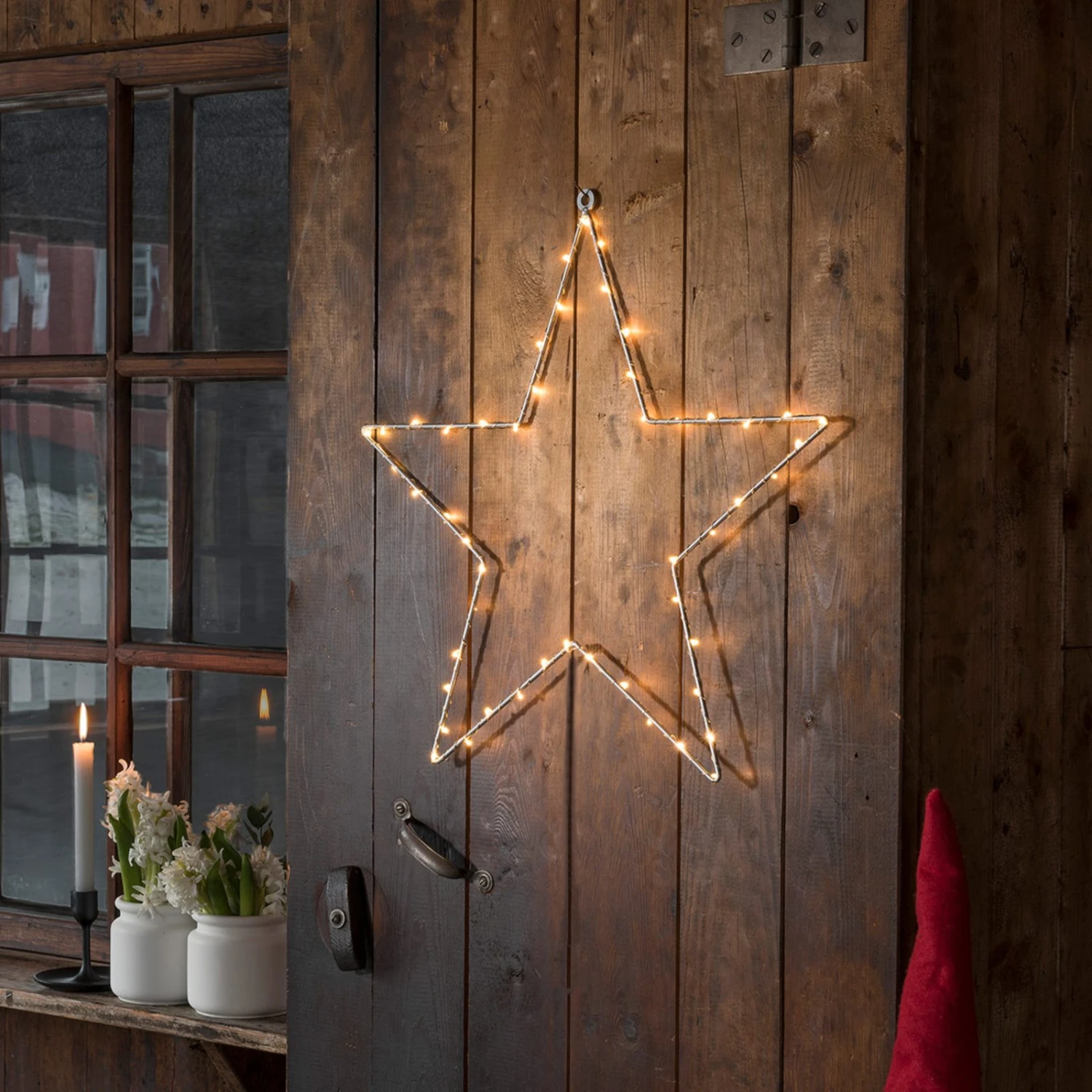 LED-Metallstern Mit Timer, Silber 2 LED-Metallstern Mit Timer, Silber – Bild 2