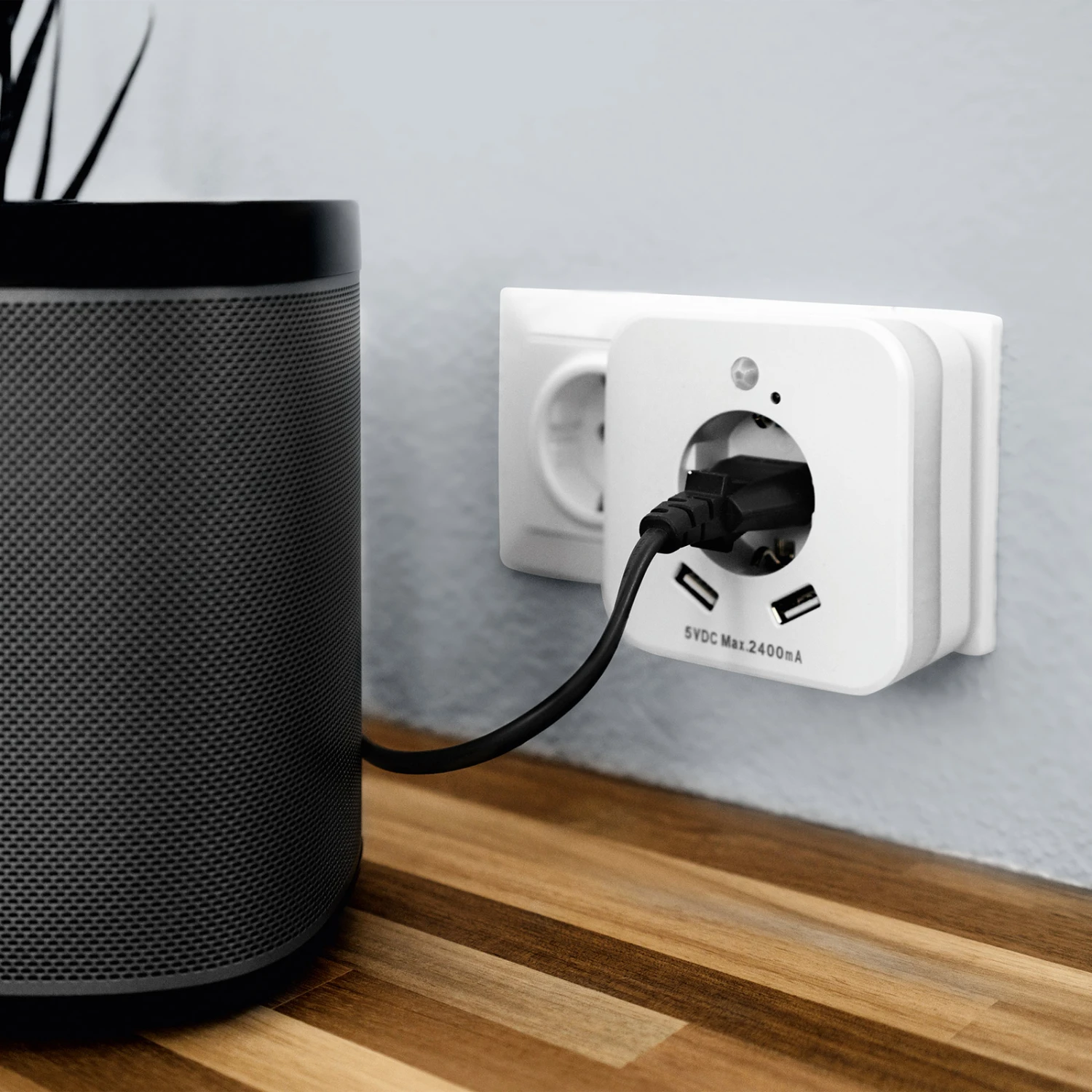 LED-Nachtlicht SLED02 Mit Sensor Und USB-Buchsen 2 LED-Nachtlicht SLED02 Mit Sensor Und USB-Buchsen – Bild 2