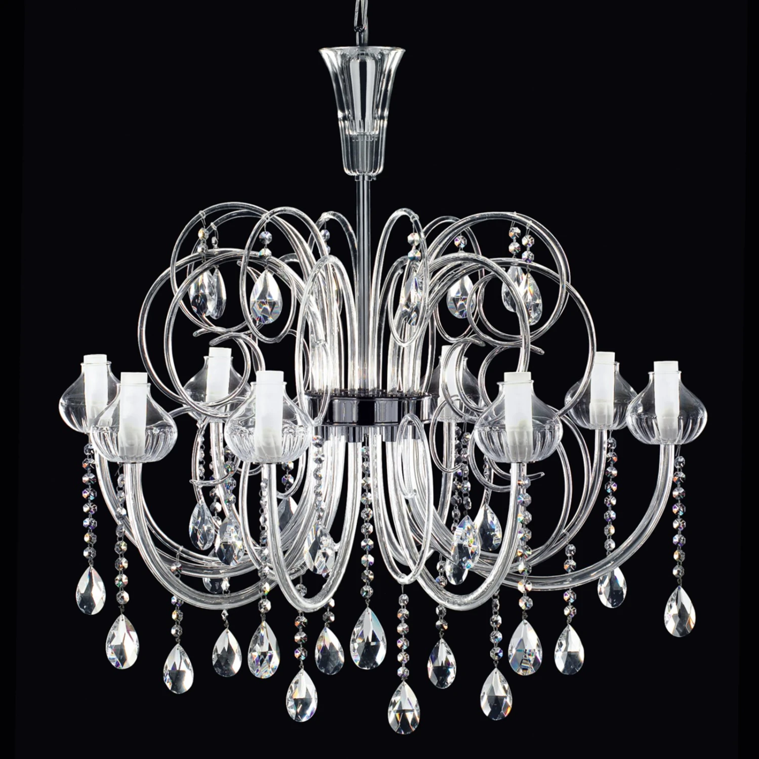 Kronleuchter Intrecci Mit Muranoglas, 8-flammig 1 Kronleuchter Intrecci Mit Muranoglas, 8-flammig