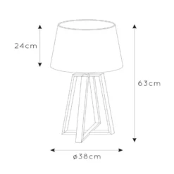 Tischleuchte Coffee Lamp Mit Braunem Stoffschirm -Heimbeleuchtung 6054948 2