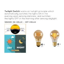 LED-Lampe E27 A60 4W 2.200K Amber Tag/Nacht-Sensor -Heimbeleuchtung 6055634 4