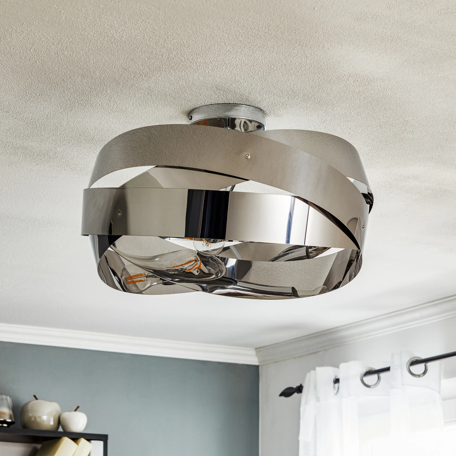 Deckenleuchte Tornado Chromium-nickel 50cm 2 Deckenleuchte Tornado Chromium-nickel 50cm – Bild 2