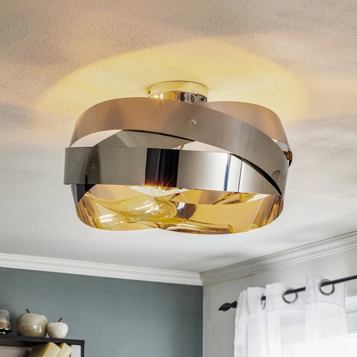 Deckenleuchte Tornado Chromium-nickel 50cm 1 Deckenleuchte Tornado Chromium-nickel 50cm