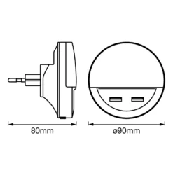LEDVANCE Lunetta USB LED-Nachtlicht Mit USB-Port 17 LEDVANCE Lunetta USB LED-Nachtlicht Mit USB-Port -Heimbeleuchtung 6106168 8