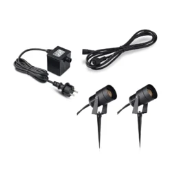 Markslöjd Garden 24 Starterset, Zwei Spots, Trafo Und Kabel