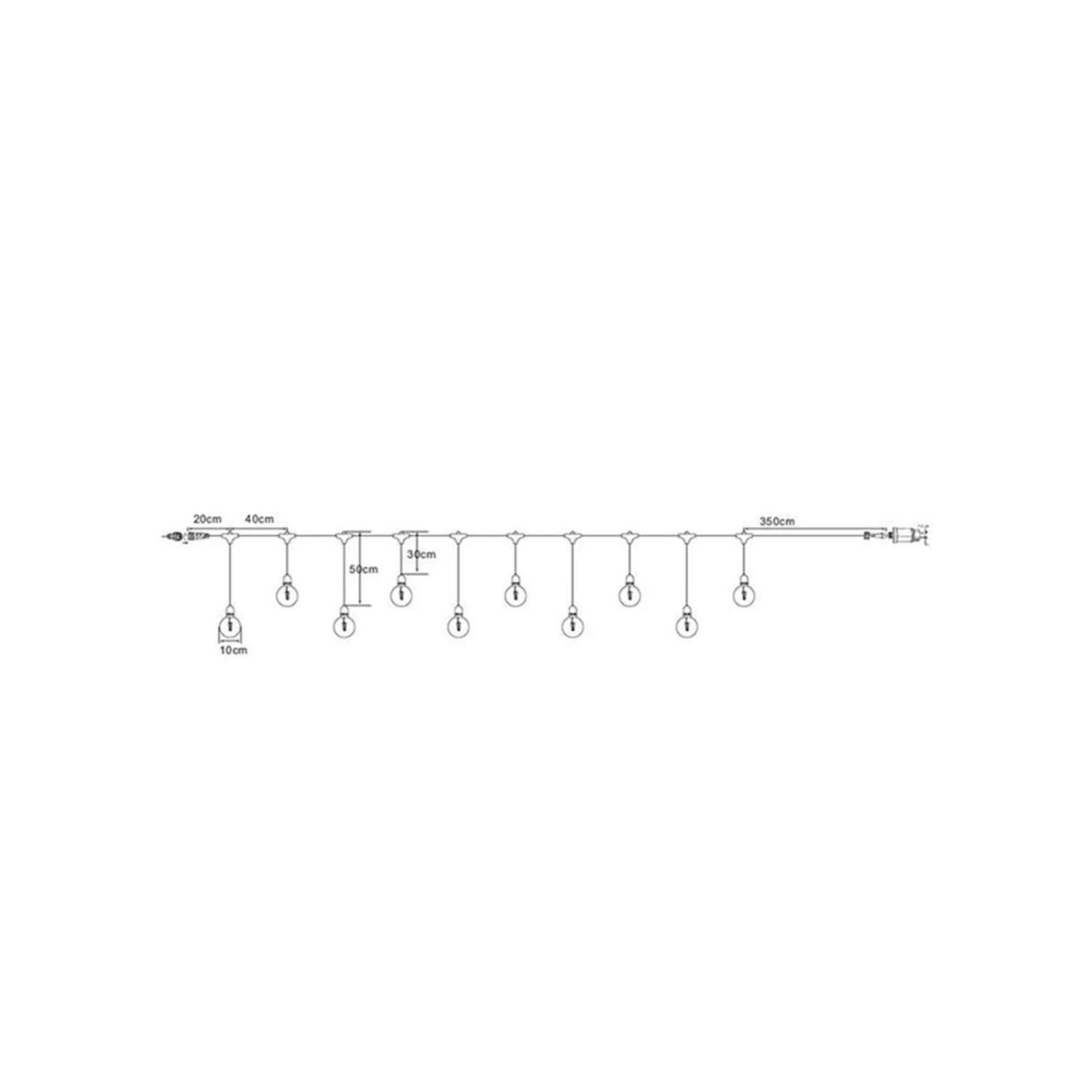 Markslöjd Garden 24 LED-Lichterkette Deco, Starterset, Trafo 3 Markslöjd Garden 24 LED-Lichterkette Deco, Starterset, Trafo – Bild 3