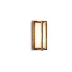 Außenwandleuchte Ice Cubic 3413, Messing Antik