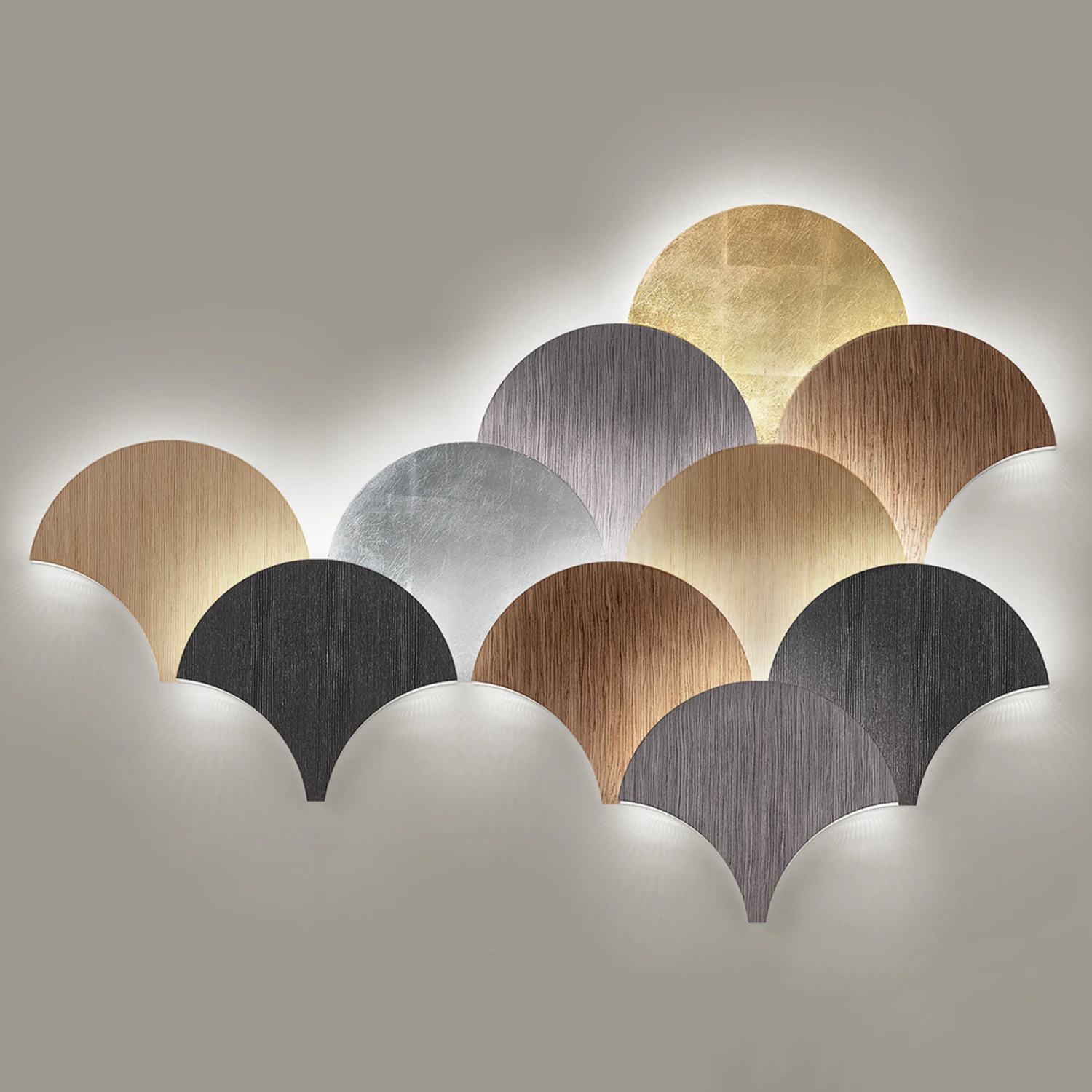 LED-Wandleuchte Palm, Walnuss 2 LED-Wandleuchte Palm, Walnuss – Bild 2