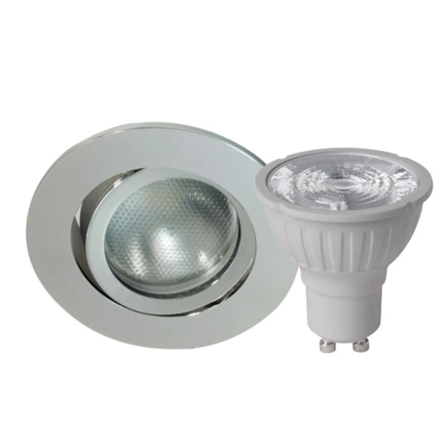 Megatron DecoclicSet Einbauspot GU10 5,2W Silber 1 Megatron DecoclicSet Einbauspot GU10 5,2W Silber