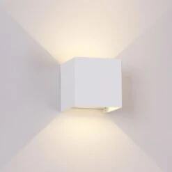 LED-Außenwandleuchte Davos Eckig, Weiß -Heimbeleuchtung 6542466 2