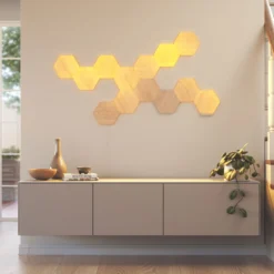 Nanoleaf Elements Wood Hexagons Starter Kit 13x -Heimbeleuchtung 6730040 4