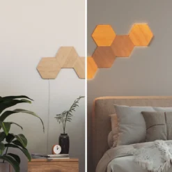 Nanoleaf Elements Wood Hexagons Starter Kit 7x -Heimbeleuchtung 6730041 7