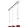 OLIGO Glance LED-Pendellampe Dreiflammig Rot Matt