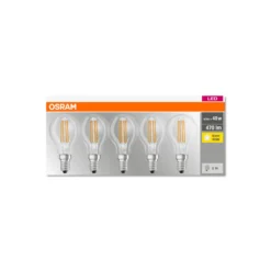 OSRAM LED-Lampe E14 P40 4W Filament 827 470lm 5er -Heimbeleuchtung 7262705 2