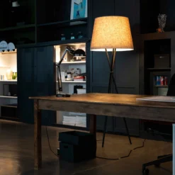 Ozonos Hailey LED-Stehleuchte Leinen-grau Mit AC-1 8 Ozonos Hailey LED-Stehleuchte Leinen-grau Mit AC-1 -Heimbeleuchtung 7270016 3