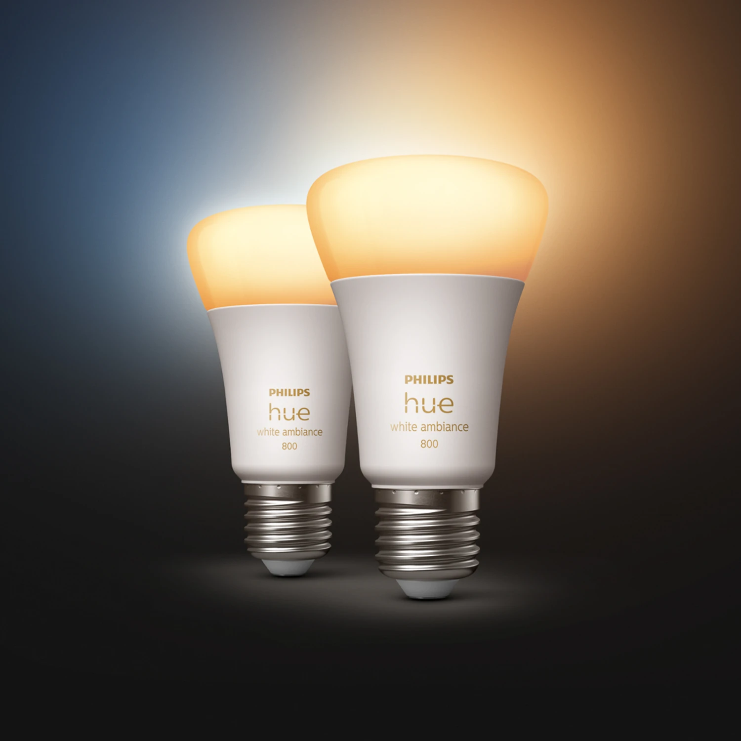 Philips Hue White Ambiance E27 6W, 2er-Set 3 Philips Hue White Ambiance E27 6W, 2er-Set – Bild 3