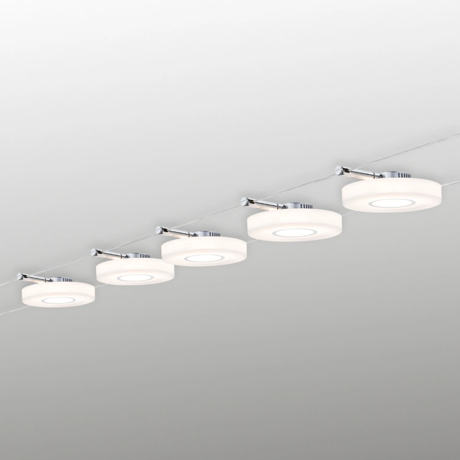 Paulmann DiscLED I Seilsystem Komplett-Set, 5flg. 1 Paulmann DiscLED I Seilsystem Komplett-Set, 5flg.