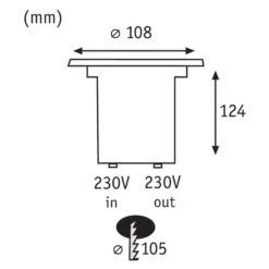 Paulmann Special LED-Bodeneinbauleuchte, IP67,rund -Heimbeleuchtung 7601768 5