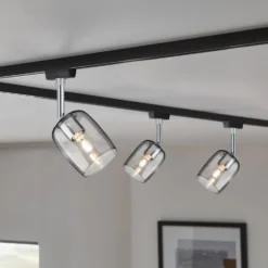 Paulmann URail Spot Blossom Schwarz, Glas Rauch