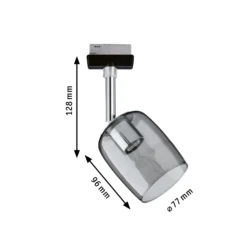 Paulmann URail Spot Blossom Schwarz, Glas Rauch -Heimbeleuchtung 7602257 5