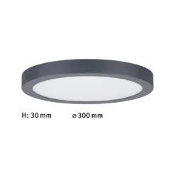 Paulmann Abia LED-Panel Ø 30cm 2.700K Dunkelgrau -Heimbeleuchtung 7602733 3
