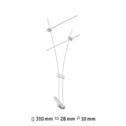 Paulmann Comet Einzelspot Für Seilsystem, Weiß -Heimbeleuchtung 7602736 8