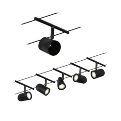 Paulmann Cup Seilsystem Basisset 5fl. Schwarz Matt