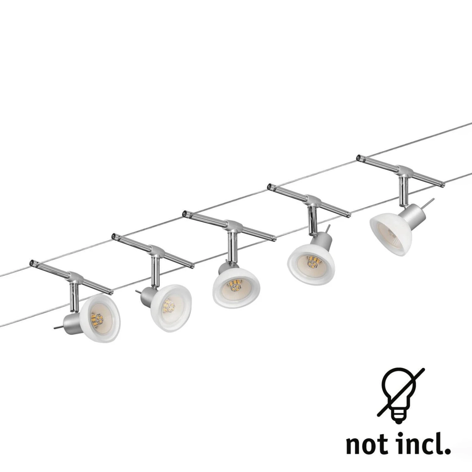 Paulmann Sheela Seilsystem 5fl. Chrom Matt 3 Paulmann Sheela Seilsystem 5fl. Chrom Matt – Bild 3