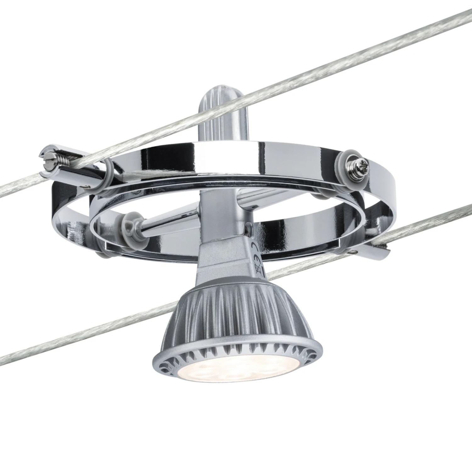 Paulmann Cardan Seilsystem 4fl. Chrom Matt/chrom 5 Paulmann Cardan Seilsystem 4fl. Chrom Matt/chrom – Bild 5