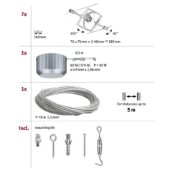 Paulmann Wire Mac II Seilsystem 7fl. Chrom 11 Paulmann Wire Mac II Seilsystem 7fl. Chrom -Heimbeleuchtung 7602921 5