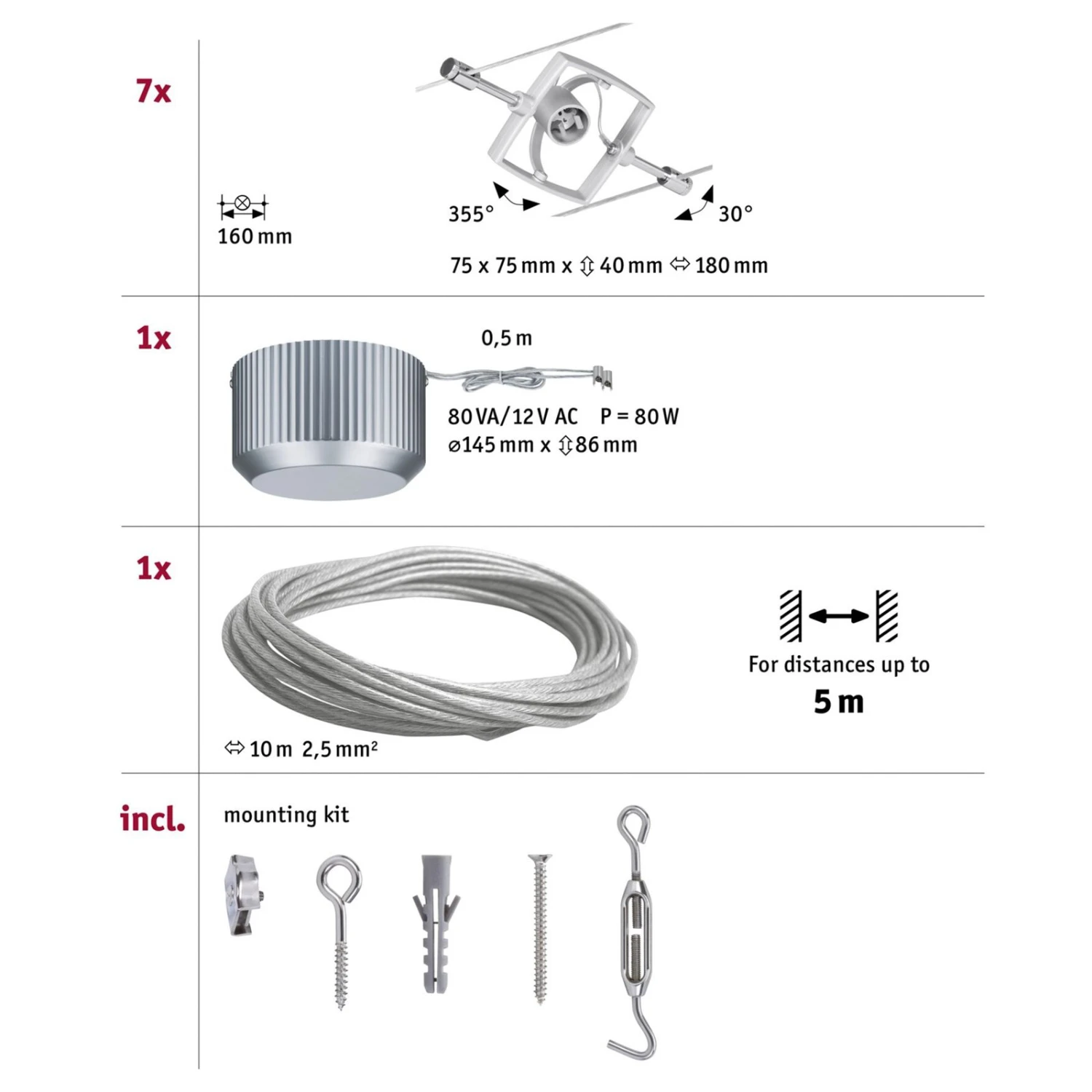 Paulmann Wire Mac II Seilsystem 7fl. Chrom 6 Paulmann Wire Mac II Seilsystem 7fl. Chrom – Bild 6