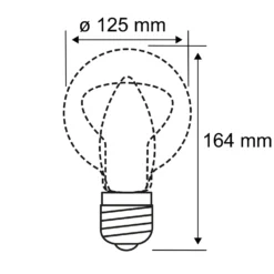 Paulmann LED-Lampe E27 3,5W Helix 1800K G125 Rauch -Heimbeleuchtung 7603033 6