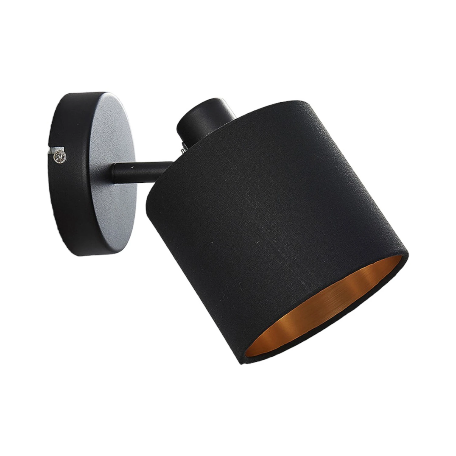 Stoff-Wandleuchte Vasilia In Schwarz-Gold, 1-fl. 3 Stoff-Wandleuchte Vasilia In Schwarz-Gold, 1-fl. – Bild 3