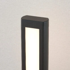 Lucande LED-Sockellampe Mhairi, Eckig, Dunkelgrau, 50 Cm -Heimbeleuchtung 8032188 4