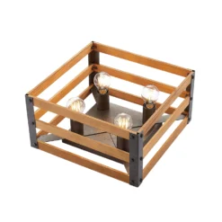 Lindby Jamina Holz-Deckenleuchte, Vierflammig -Heimbeleuchtung 8032250 2