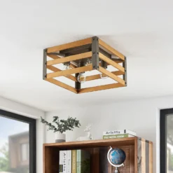 Lindby Jamina Holz-Deckenleuchte, Vierflammig -Heimbeleuchtung 8032250 4
