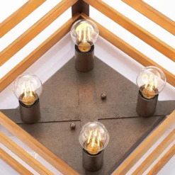 Lindby Jamina Holz-Deckenleuchte, Vierflammig -Heimbeleuchtung 8032250 5