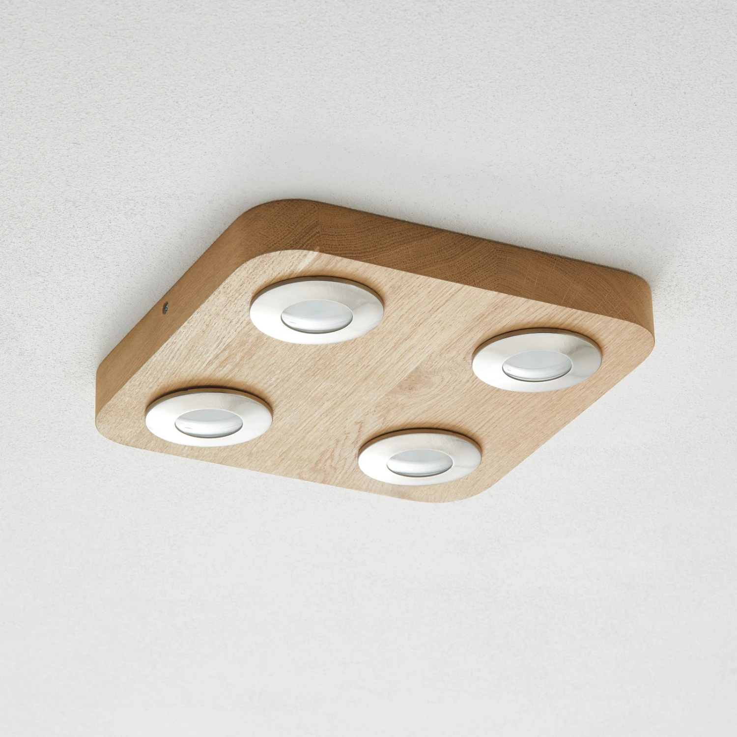 4-flammige LED-Deckenlampe Sunniva Aus Eichenholz 2 4-flammige LED-Deckenlampe Sunniva Aus Eichenholz – Bild 2