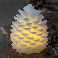 LED-Kerze Clara In Zapfenform, Höhe 14 Cm