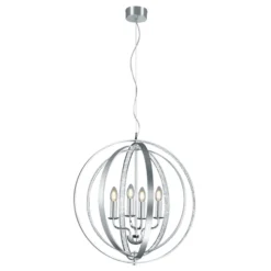 Kugelförmige Hängelampe Candela In Alu- Und Chrom -Heimbeleuchtung 9005527 1