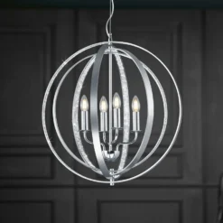 Kugelförmige Hängelampe Candela In Alu- Und Chrom -Heimbeleuchtung 9005527 2