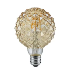 LED-Globelampe E27 4W 2.700K Struktur Amber