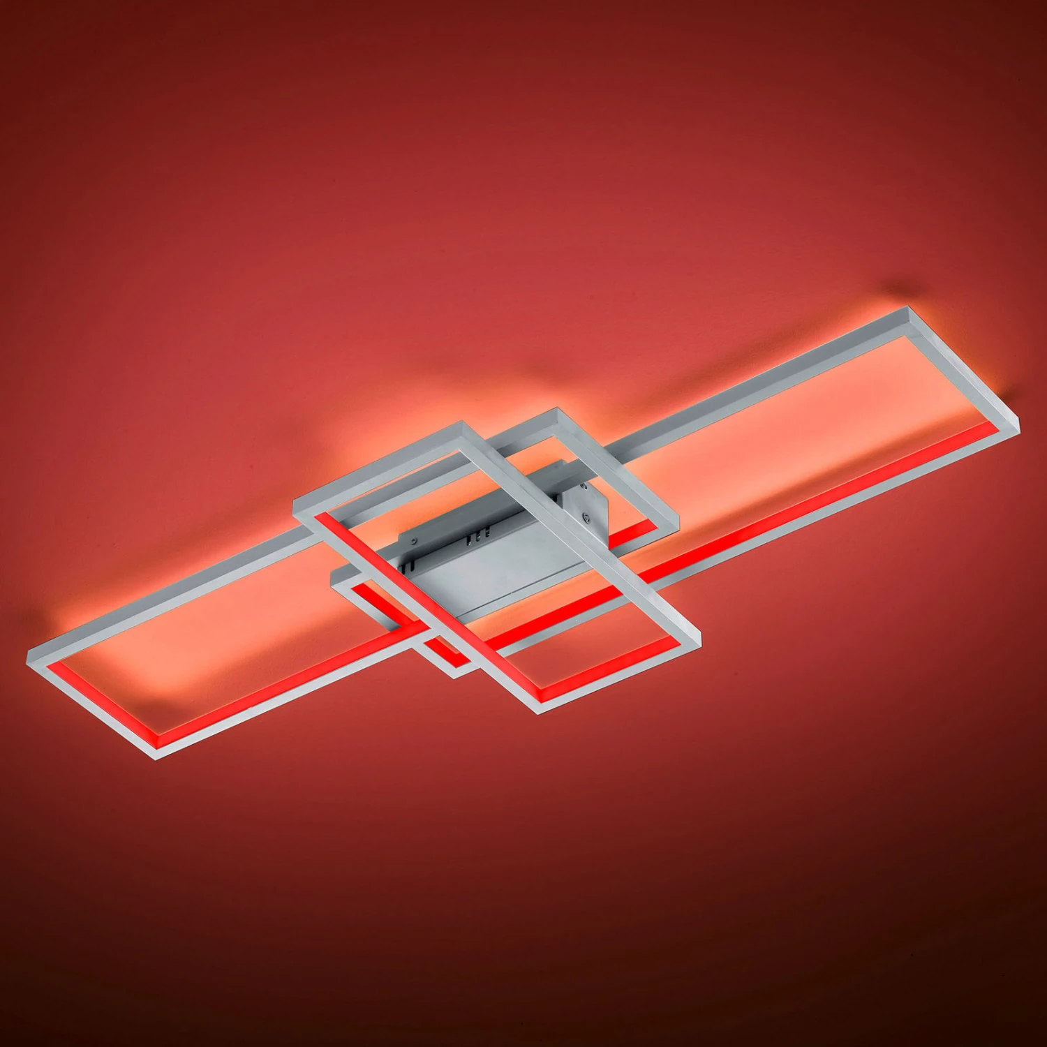 Trio WiZ Thiago Smarte Deckenleuchte 104cm, Nickel 2 Trio WiZ Thiago Smarte Deckenleuchte 104cm, Nickel – Bild 2