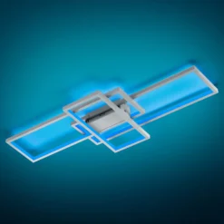 Trio WiZ Thiago Smarte Deckenleuchte 104cm, Nickel 11 Trio WiZ Thiago Smarte Deckenleuchte 104cm, Nickel -Heimbeleuchtung 9011002 3