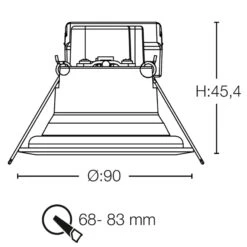 SLC One 360° SunLike LED-Einbauleuchte Weiß 930 -Heimbeleuchtung 9044155 6