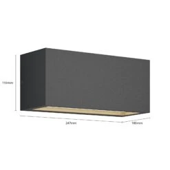 Lucande Bente - Eckige Außenwandleuchte, Grafit 13 Lucande Bente - Eckige Außenwandleuchte, Grafit -Heimbeleuchtung 9616022 4