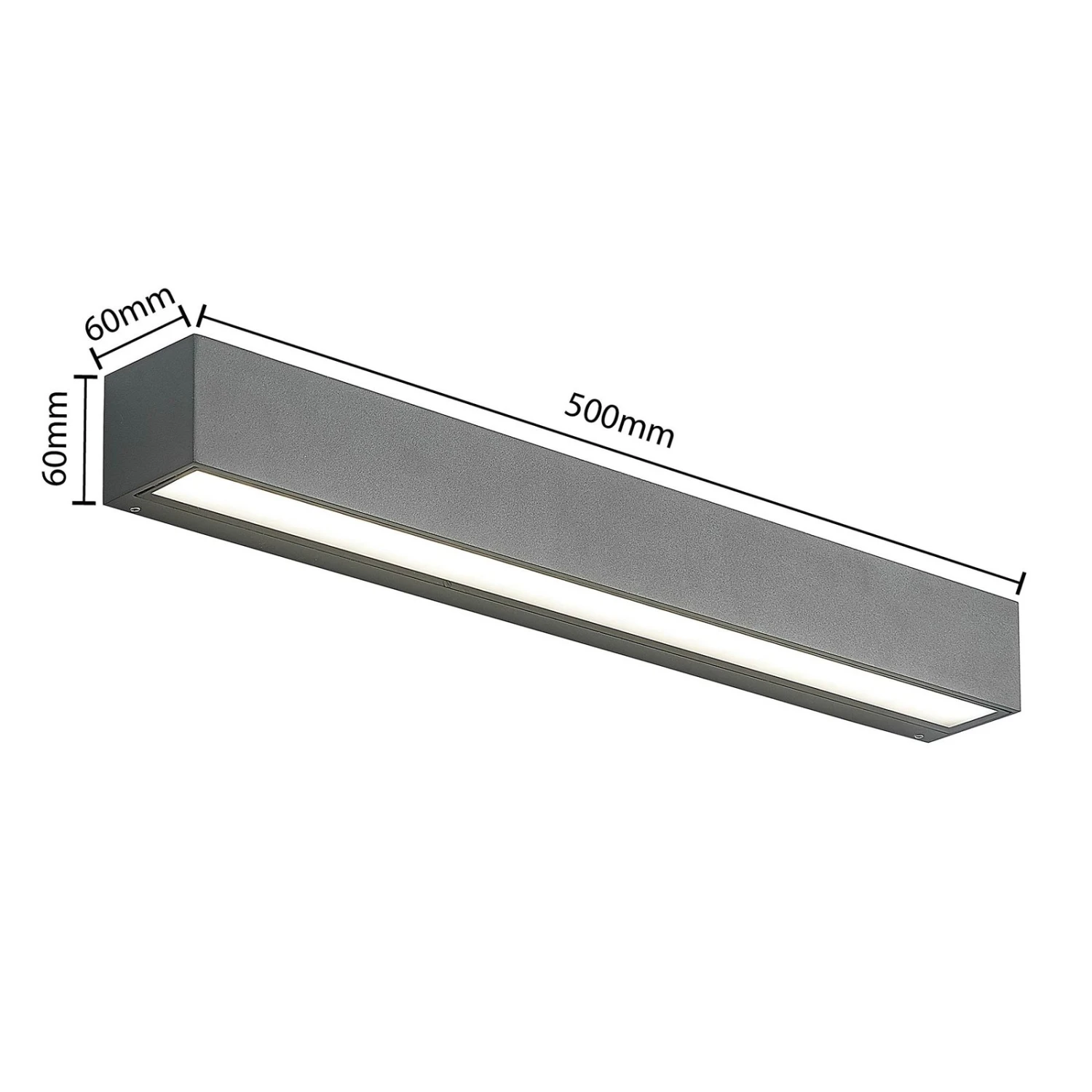 Arcchio Lengo LED-Wandlampe CCT 50cm, 1-fl. Grafit 4 Arcchio Lengo LED-Wandlampe CCT 50cm, 1-fl. Grafit – Bild 4