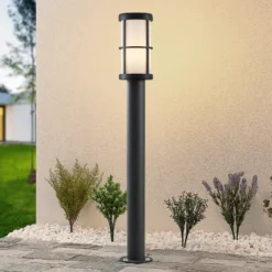 Lucande Kelini Wegeleuchte, 90 Cm, Dunkelgrau